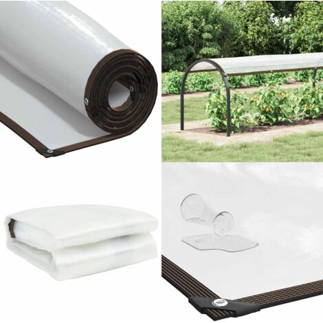 Telone Trasparente con Occhielli 1x8 m in Polietilene - Protezione da pioggia - Copertura per esterno