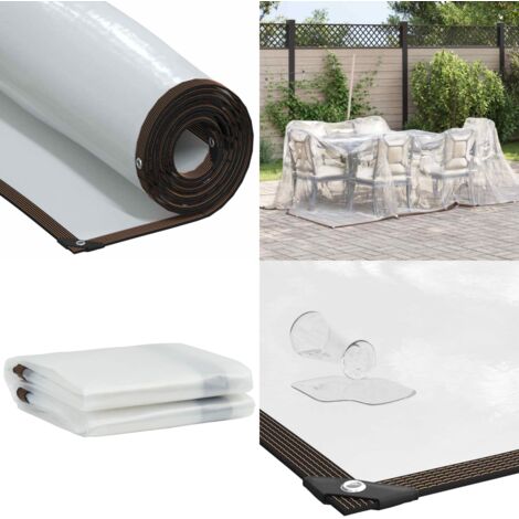Telone trasparente con occhielli 3x3 m in polietilene - Protezione esterna - Telo da giardino