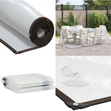 Telone trasparente con occhielli 3x4 m in polietilene - Protezione esterna - Telo da giardino