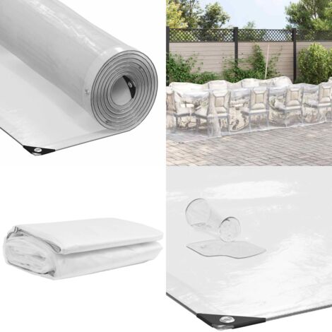 Telone Trasparente con Occhielli 3x6 m in Polietilene - Protezione esterna - Protezione interna