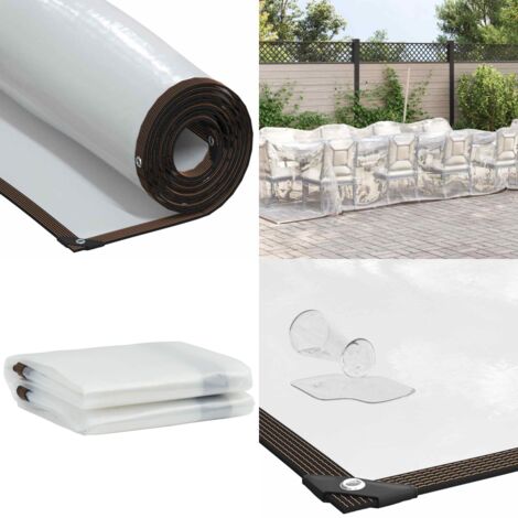 Telone Trasparente con Occhielli 3x6 m in Polietilene - Telone polietilene - Telone esterno