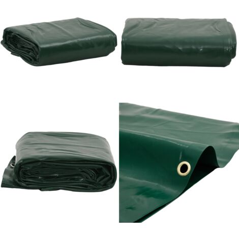 Telone Verde 5x8 m 650 g/m² - Copertura per mobili da giardino - Copertura per auto