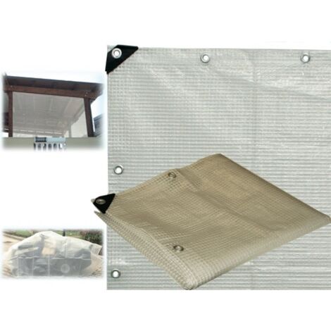 Telo telone occhiellato PVC retinato bianco copertura esterno protezione esterno mt 3x5