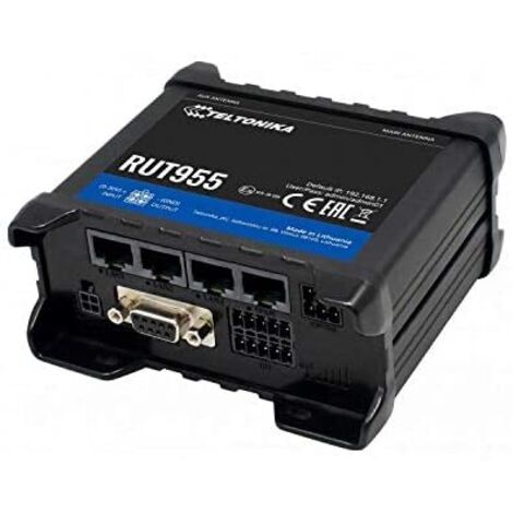 Teltonika RUT955 - Wi-Fi 4 (802.11n) - Einzelband (2,4GHz) - Eingebauter Ethernet-Anschluss - 3G - Schwarz - Tabletop-Router