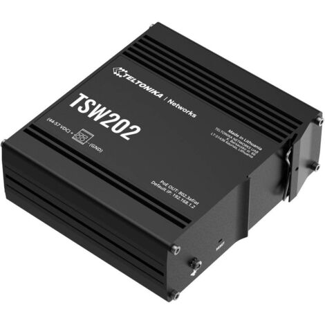 Teltonika TSW202 Gestito L2 Gigabit Ethernet (10/100/1000) Supporto Power over Ethernet (PoE) Alluminio, Blu