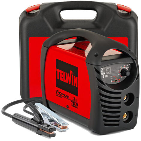 Telwin – Poste à souder MMA 230V – Courant 10-150A – Compatible générateurs – Électrodes 1,6-4mm – Protection IP21 – Léger et compact
