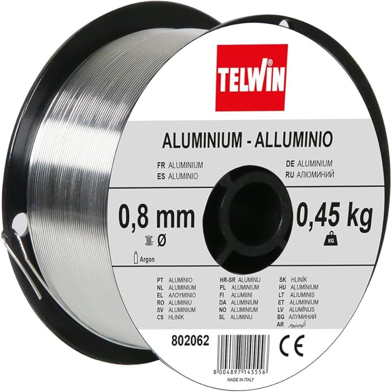 Bobine fil à souder aluminium d. 0,8 mm 0,45 kg - 802062 - Ce produit de marque est neuf. - Telwin