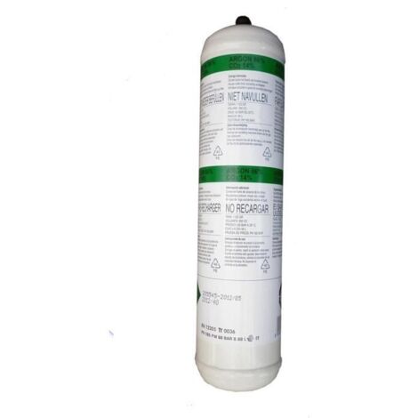 Telwin – Bouteille recharge CO2-Argon 1L – Mélange Argon/CO2 pour soudage – Poids 0.5kg – Compatible avec équipements de soudure