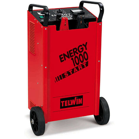 Telwin – Chargeur et démarreur de batterie 12/24V – Démarrage rapide – Protection contre surcharges – Affichage courant de charge - 230-400V