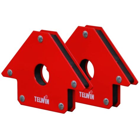 Telwin Set di Posizionatori Magnetici per Saldatura, 2 Pezzi, 23 KG Trascinamento, 13 kg Sollevamento
