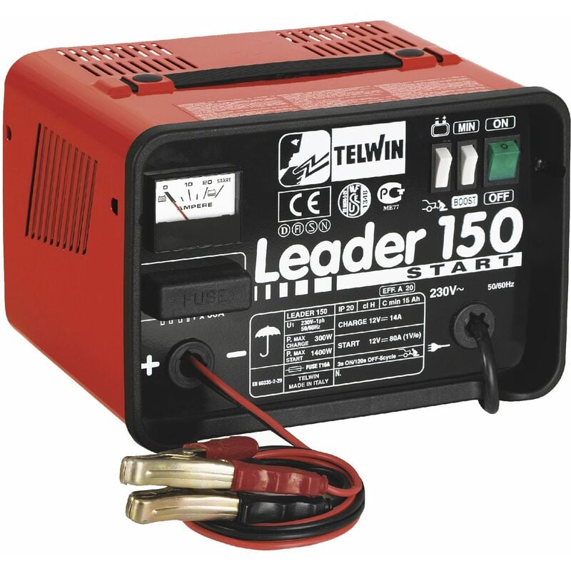 Chargeur de batterie avec fonction START Telwin LEADER 150