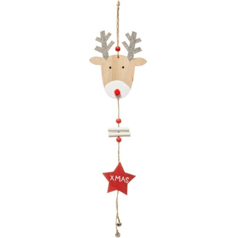 Tema de Navidad Reno Largo de Madera 2 Surtido 45 cm - Feeric lights & christmas