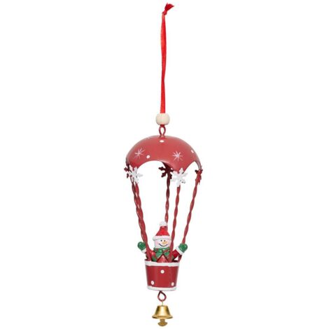 Tema muñeco de nieve globo aerostático metal H.14cm surtido - Feeric lights & christmas
