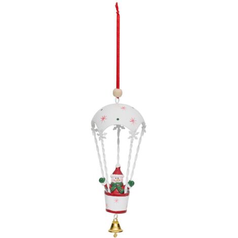 Tema muñeco de nieve globo aerostático metal H.14cm surtido - Feeric lights & christmas