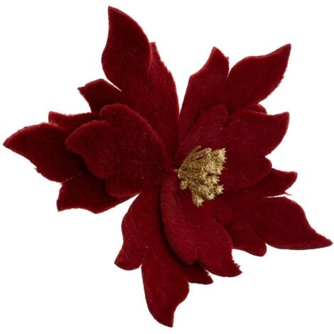 Tema poinsettia piel D.24cm rojo - Feeric lights & christmas