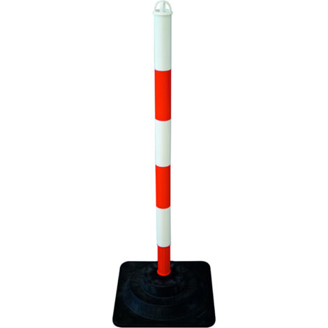 TEMKA Kettenpfosten-Set EcoMax mit 10 m Absperrkette 3x rot/weiß, 3x weiß/rot, 6x