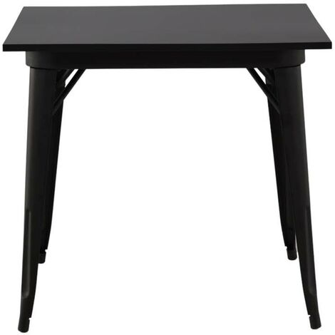 Tempe Esstisch 80x80cm schwarz.