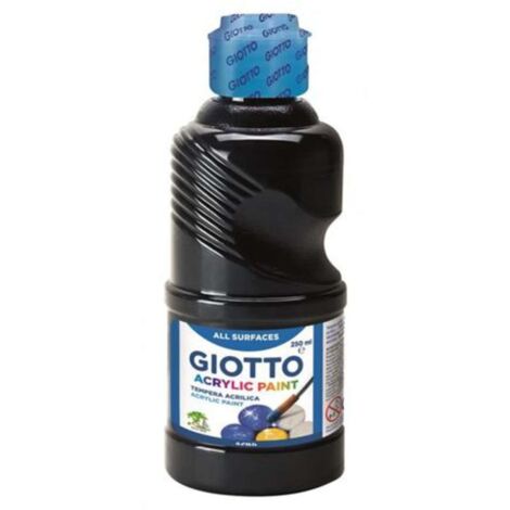 Tempera Acrilica Giotto 250 Ml. Nero 24 X1