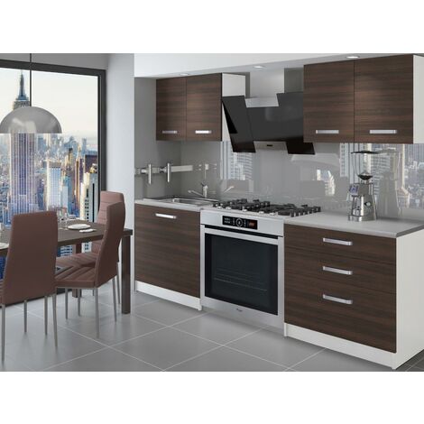 TEMPERA | Cucina Completa Modulare + Lineare L 120 cm 4 pz | Piano di lavoro INCLUSO | Set di mobili da cucina