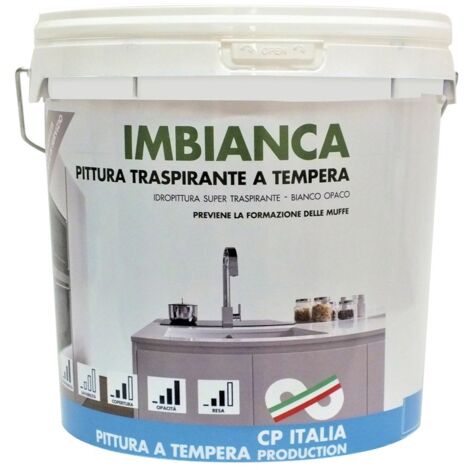 TEMPERA "IMBIANCA" DA LT. 5 LACK TRASPIRANTE BIANCO OPACO BAGNO CUCINA