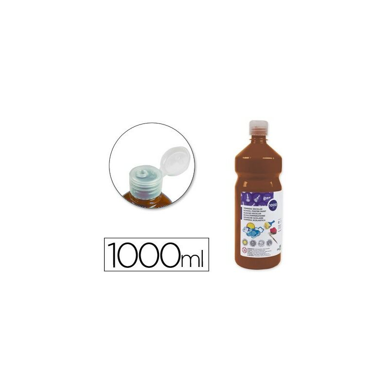 

Tempera liquida escolar 1000 ml marron - Liderpapel