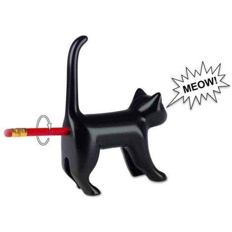 Temperamatite Black Cat con contenitore per matite e pastelli