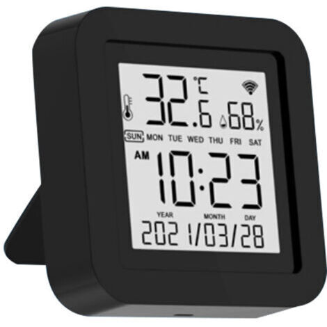 Temperatur- und Feuchtigkeitssensor + IR-Fernbedienungsdisplay, 2-in-1-WLAN-Sprachwecker
