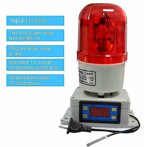 WENH Temperature Alarm Thermostat Machine Room Farm Oven Temperature Alarm