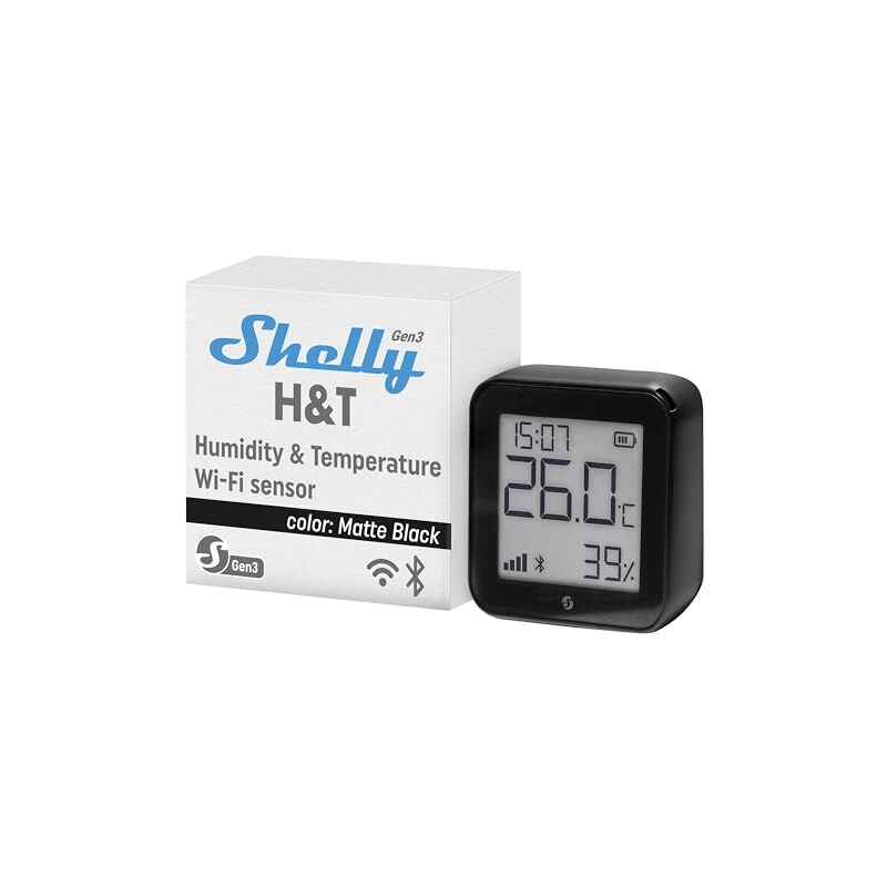 Shelly - temperature and humidity sensor h&t GEN3 black PLUSH&TG3B