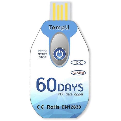Temperature Data Logger USB Disposable PDF Temp Recorder 1 Pack-1x-