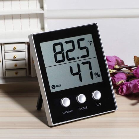 Temperature Humidity Meter, Electronic LCD Display, Indoor Humidity Meter, for Home Greenhouse