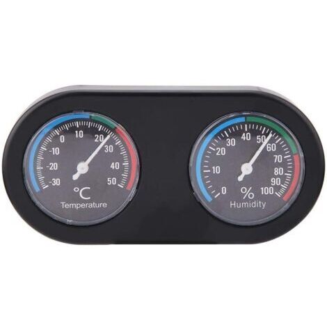 Température mini analogique hygromètre Forme Ronde thermomètre hygromètre for Reptile réservoir