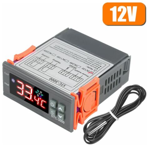 Temperature Thermostat and Programmer Aquarium Hatching Seafood Cooler Electronic Digital Display Thermostat Microcomputer Temperature Controller Switch STC-3000