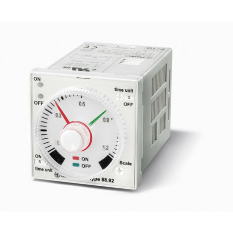 Tempo asymérique 48x48  fonction LI multitension 2RT 8A 12-240V AC/DC Octal 392998 FINDER 889202400001