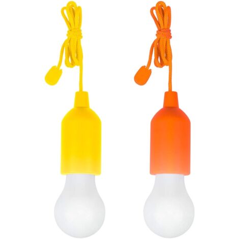 TEMPO DI SALDI 2x Lampadina LED Portatile, Colorata, senza Corrente, per Casa, Campeggio, Giardino