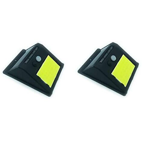 TEMPO DI SALDI Coppia Di Faretti Da Esterno Crepuscolare Ad Energia Solare Con 48 Led E Sensore