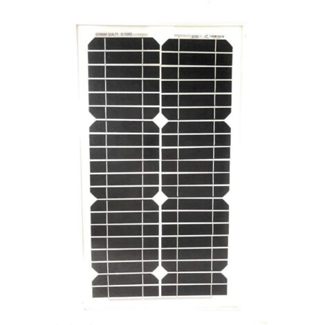 TEMPO DI SALDI Pannello Ad Energia Solare Fotovoltaico 30W 12V Con Celle In Silicio E Pinze