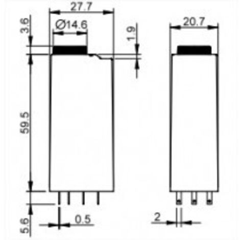 Tempo embrochable 4 fonctions 3RT 10A 24V AC/DC de 0,05s à 100h 275819 FINDER 850300240000