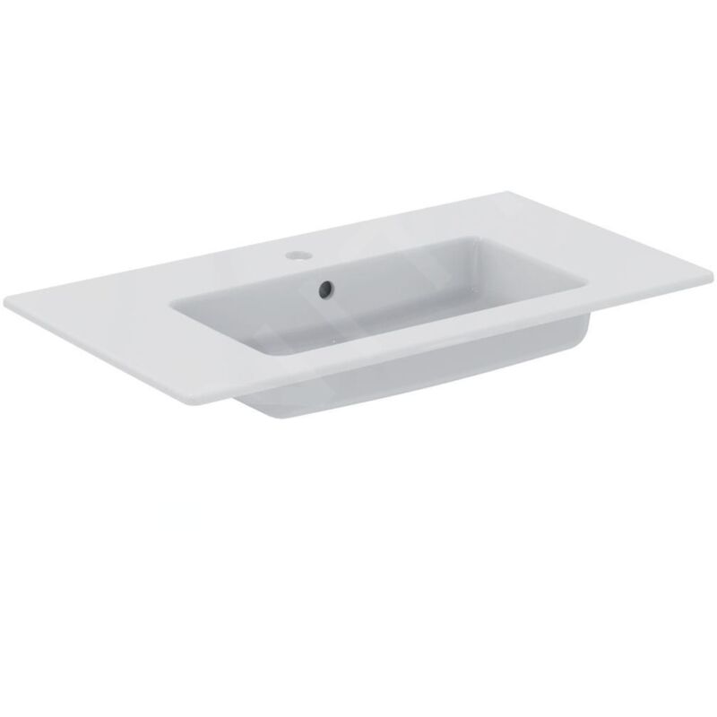 Tempo - Lavabo à encastrer 815x450x140 mm, un trou pour mitigeur, blanc E066901 - Ideal Standard