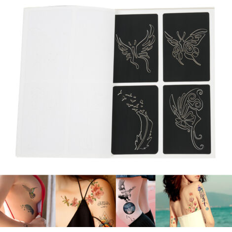 Temporäre Schablonen für vergängliche Tattoos – 169 Airbrush-Designs