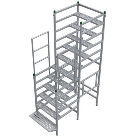 Temporäre System-Rohbautreppe - zu erreichende Höhe 2.60 à 2.84m - 858000/I