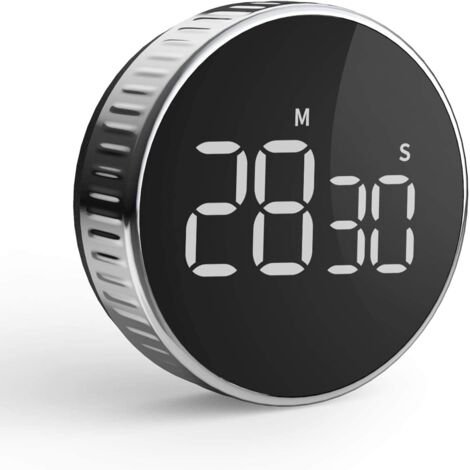 Temporizador de cocina digital con soporte magnético, pantalla de alarma de cocina LCD, temporizador de huevos, perfecto para cocinar, hornear, estudiar, etc.