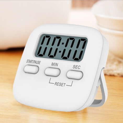 Temporizador de cocina digital portátil con alarma magnética y pantalla LCD, ideal para estudiar, cocinar, jugar o trabajar.