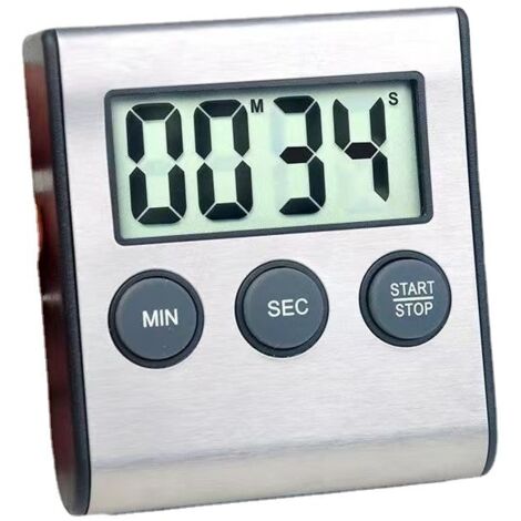 Temporizador de cocina digital, temporizador de cocina magnético, alarma potente con números grandes, temporizador de cuenta regresiva magnético, perfecto para estudiantes, cocina y repostería.