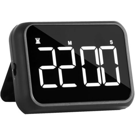 Temporizador de cocina magnético recargable con gran pantalla LED, alarma multifuncional portátil para cocinar y cuenta atrás.