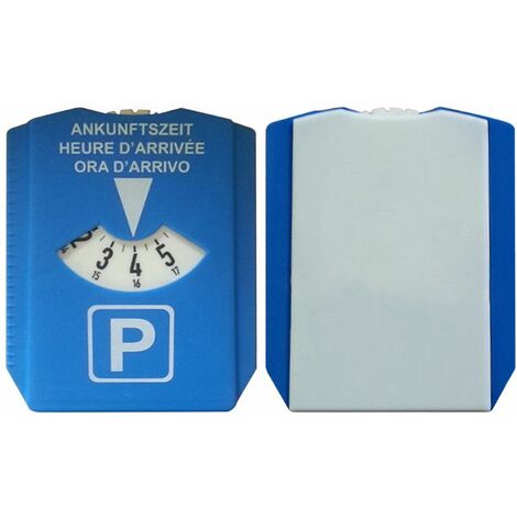 Temporizador de disco de estacionamiento de coche, pantalla de hora de llegada, herramientas de tiempo de estacionamiento de plástico azul, reloj de estacionamiento portátil