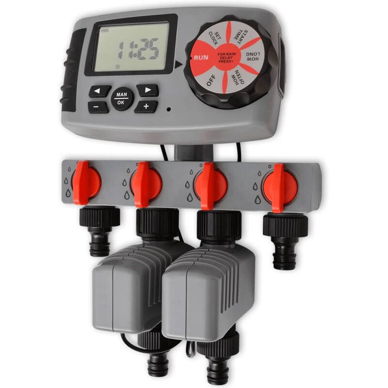 

Temporizador de riego automático con 4 estaciones 3 V