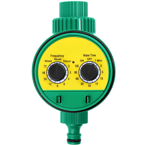 Temporizador de riego automático inteligente con mando giratorio para jardines, céspedes e invernaderos, funciona con pilas.