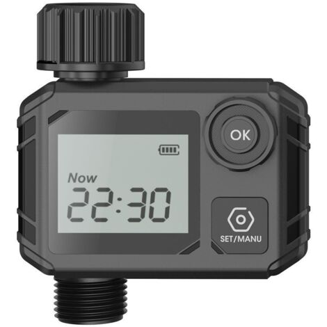 Temporizador de riego con retardo por lluvia/modo automático y manual - Temporizador de riego para controlar el riego de jardines y césped
