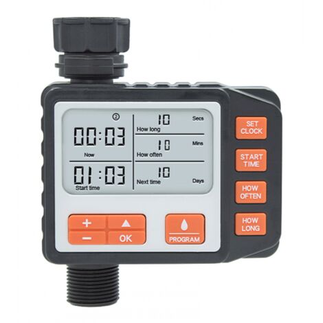Temporizador de riego, controlador de riego exterior, temporizador electrónico automático de aspersores, programas múltiples para plantas de hortalizas, invernadero de jardín